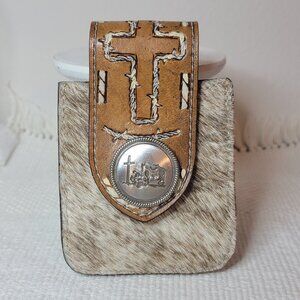 Vintage Cowhide Belt Clip Phone Case